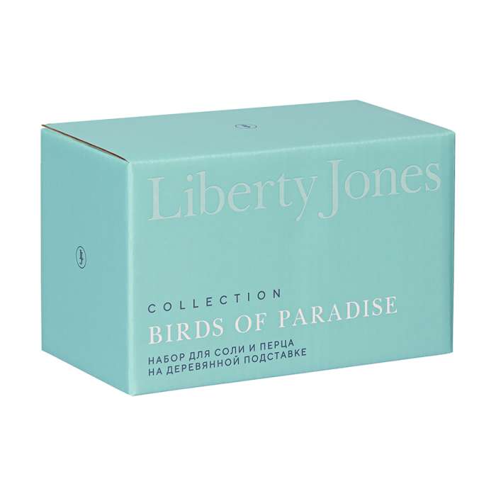 Набор для соли и перца birds of paradise на деревянной подставке Liberty Jones LJ0000341