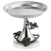 Блюдо на ножке Michael Aram Черная орхидея 14 см, серебристое