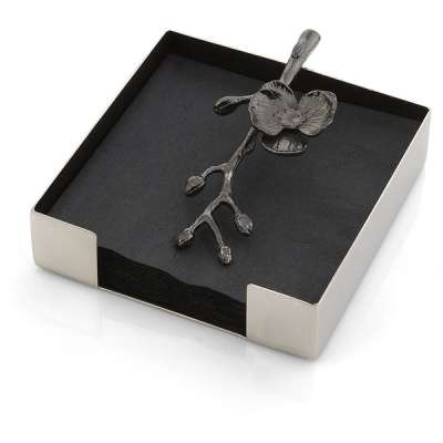 Подставка для салфеток Michael Aram Чёрная орхидея 13 см