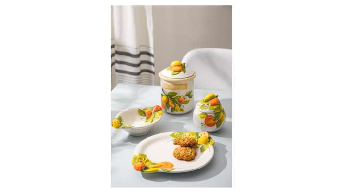 Салатник порционный Лимоны и апельсины 13 см, керамика EDELWEISS EDW-336G