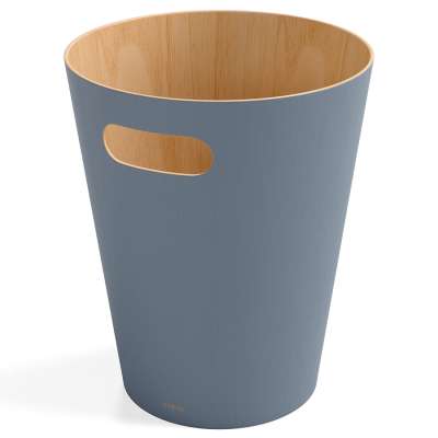 Корзина для мусора woodrow, 7,5 л, серо-голубая UMBRA 082780-1050