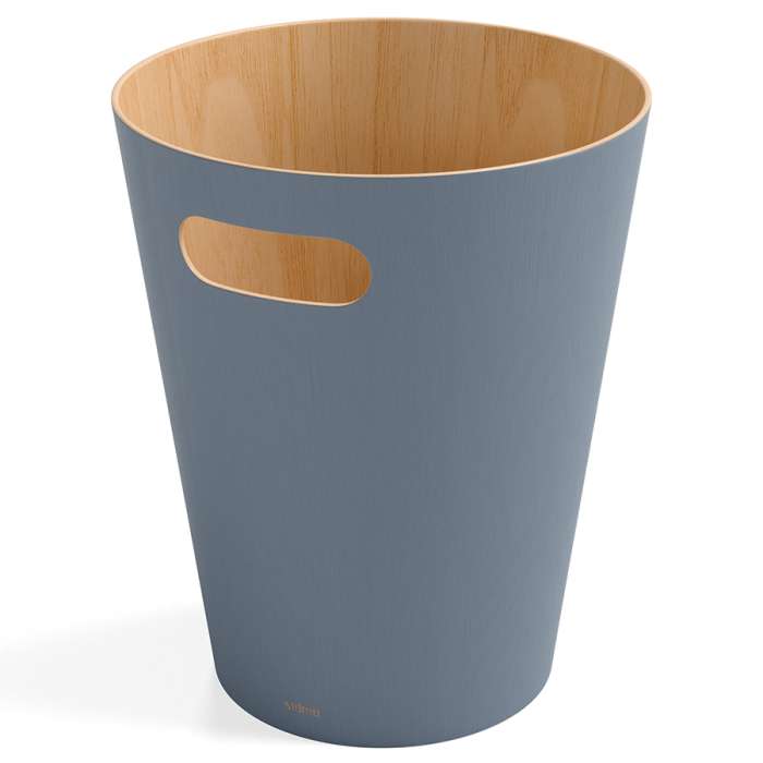 Корзина для мусора woodrow, 7,5 л, серо-голубая UMBRA 082780-1050