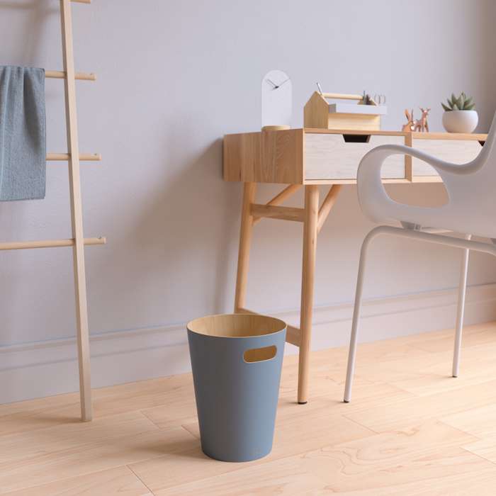 Корзина для мусора woodrow, 7,5 л, серо-голубая UMBRA 082780-1050