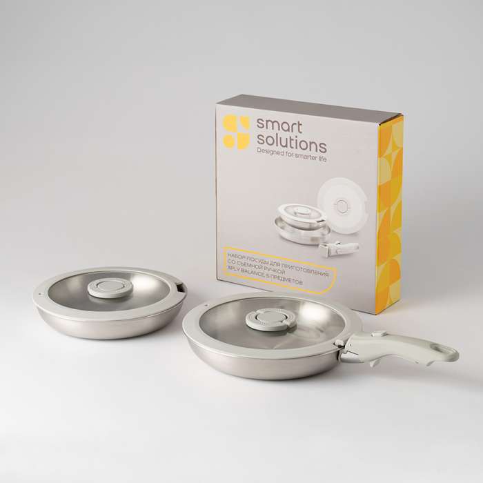 Набор посуды для приготовления со съемной ручкой 3ply balance, 5 предметов Smart Solutions SS0000420