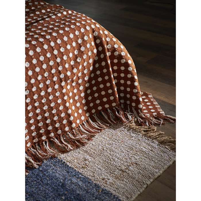 Покрывало из хлопка polka dots карамельного цвета из коллекции essential, 230х250 см Tkano TK23-BS0009