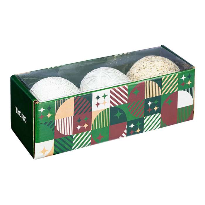 Набор ёлочных украшений white elegance коллекции new year essential, 3 шт. Tkano TK24-NY_DEC0015