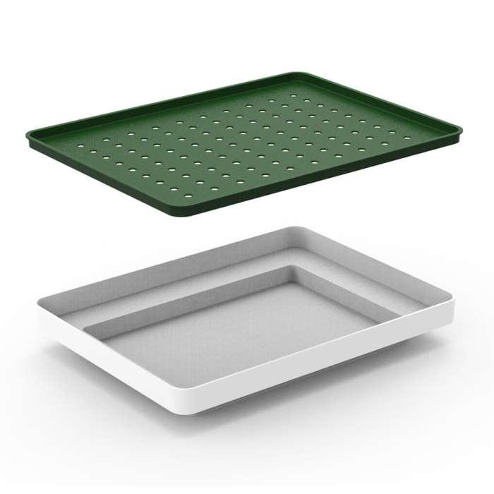 Лоток для полива растений oasis tray, белый QUALY QL10309-WH-GY