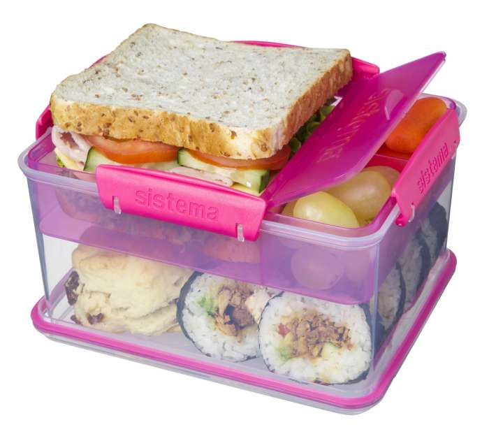 Контейнер двухуровневый с разделителями 2,3л SISTEMA TO-GO 21665
