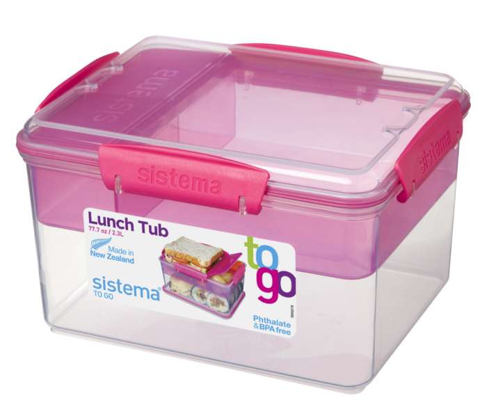 Контейнер двухуровневый с разделителями 2,3л SISTEMA TO-GO 21665