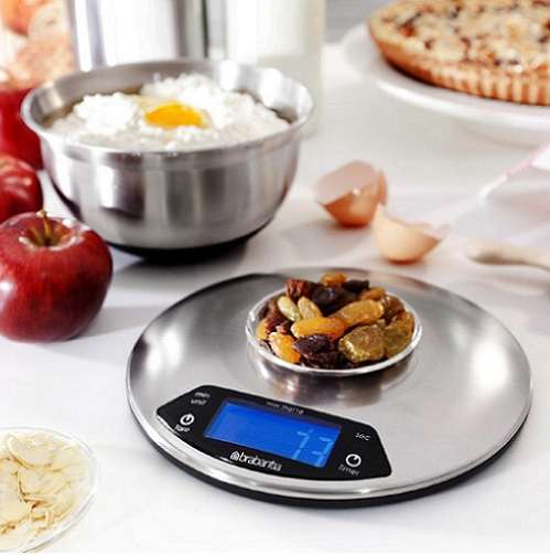 Цифровые кухонные весы круглые Матовая сталь BRABANTIA 480560