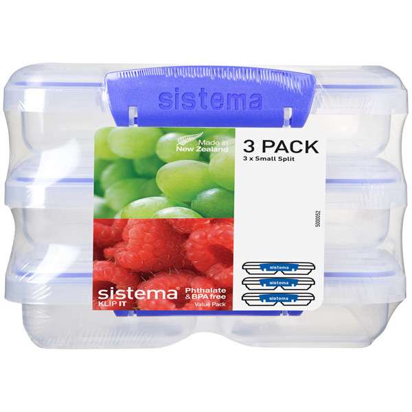 Набор контейнеров двухсекционных 350 мл (3шт) SISTEMA KLIP IT 1513