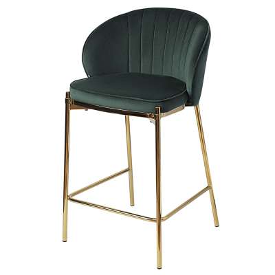 Стул полубарный coral, велюр, темно-зеленый Bergenson Bjorn BB0000703