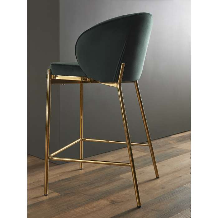 Стул полубарный coral, велюр, темно-зеленый Bergenson Bjorn BB0000703