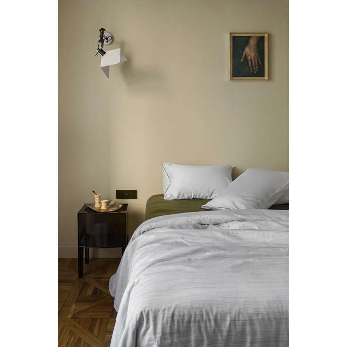 Простыня на резинке из сатина из коллекции meditation, olive, 180х200х30 см Tkano TK24-FS0038