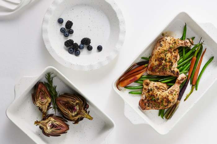 Форма для запекания, 28х20 см, с крышкой, фарфор P, прямоугольная, молочная, в крапинку, Speckle MAXWELL & WILLIAMS MW451-IA0327