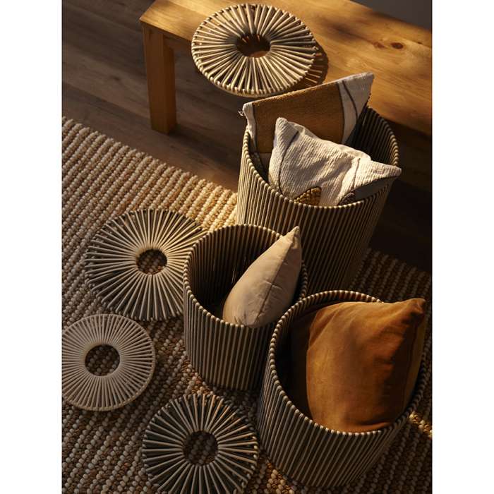 Корзина плетеная dholak grey из коллекции ethnic, размер l Tkano TK24-ST_BA0037