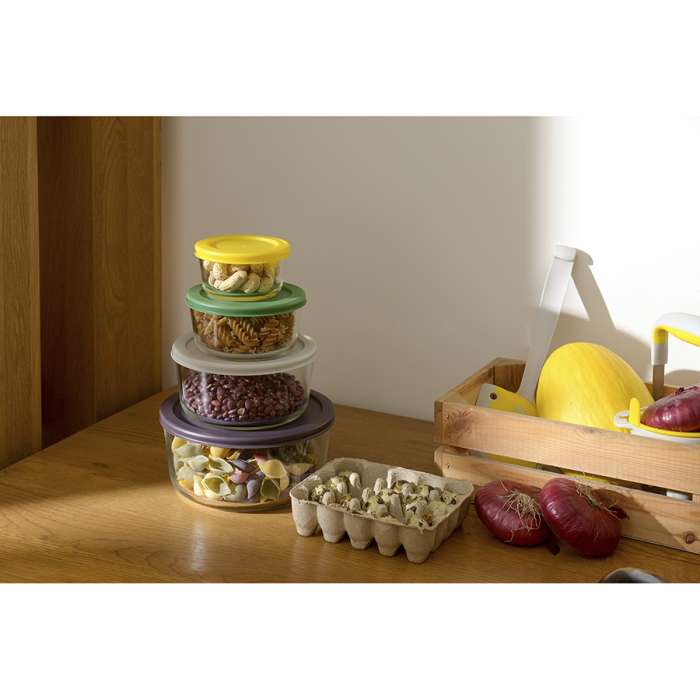 Крышка для стеклянного контейнера круглая, желтая SMART SOLUTIONS SFE-SS-LD-YEL-236