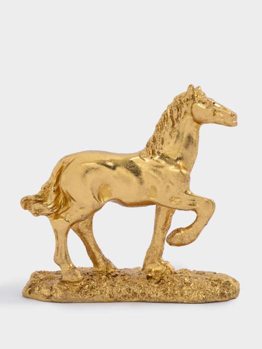 Статуэтка, 9 см, полирезин, золотистая, Лошадь, Horse ANNA LAFARG ANLAF-HRS2701