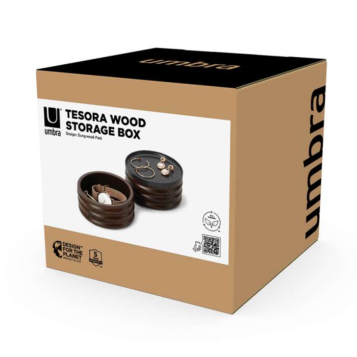 Шкатулка для украшений tesora, черный орех UMBRA 1021398-048