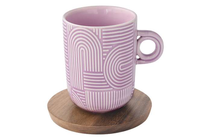 Набор из 2-х кружек Радуга, сиреневая и зелёная, 0,35 л EASY LIFE EL-R1780/TLO3