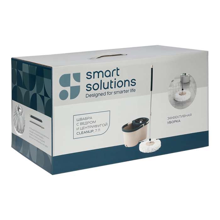 Швабра с ведром и центрифугой cleanup, 7 л. Smart Solutions SS0000264