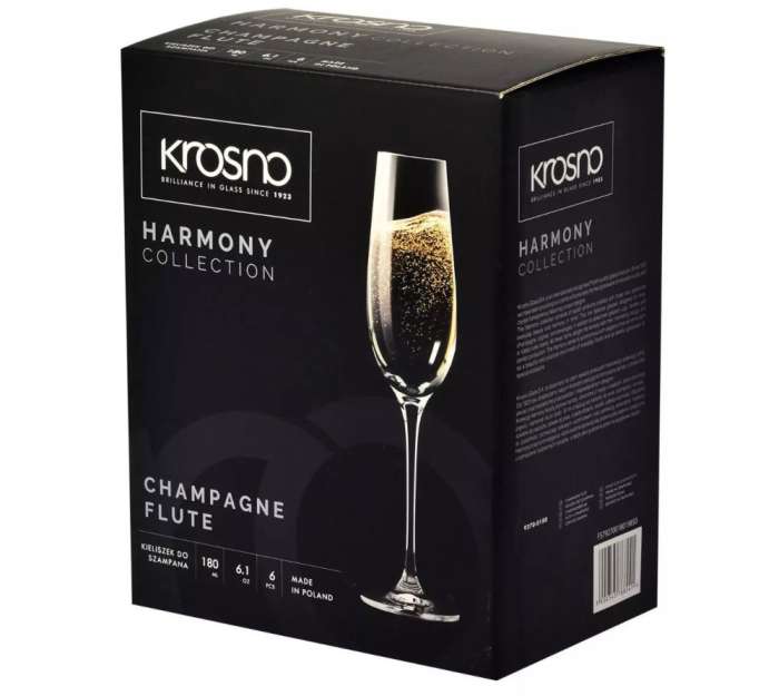 Набор фужеров для шампанского Krosno Гармония 180мл, 6 шт KRO-F579270018019850-6