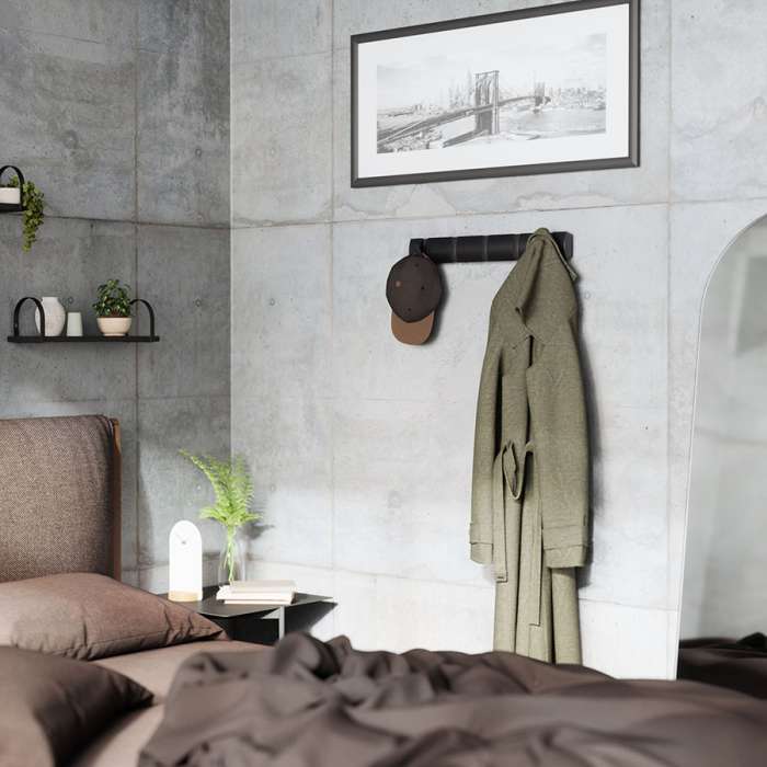 Вешалка настенная flip, 50,8 см, 5 крючков, черная UMBRA 318850-040