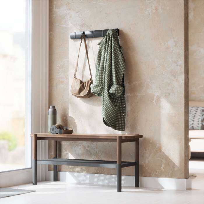 Вешалка настенная flip, 50,8 см, 5 крючков, черная UMBRA 318850-040