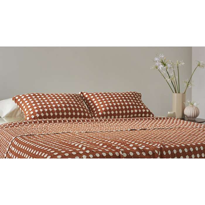 Покрывало из хлопка polka dots карамельного цвета из коллекции essential, 180х250 см Tkano TK23-BS0010
