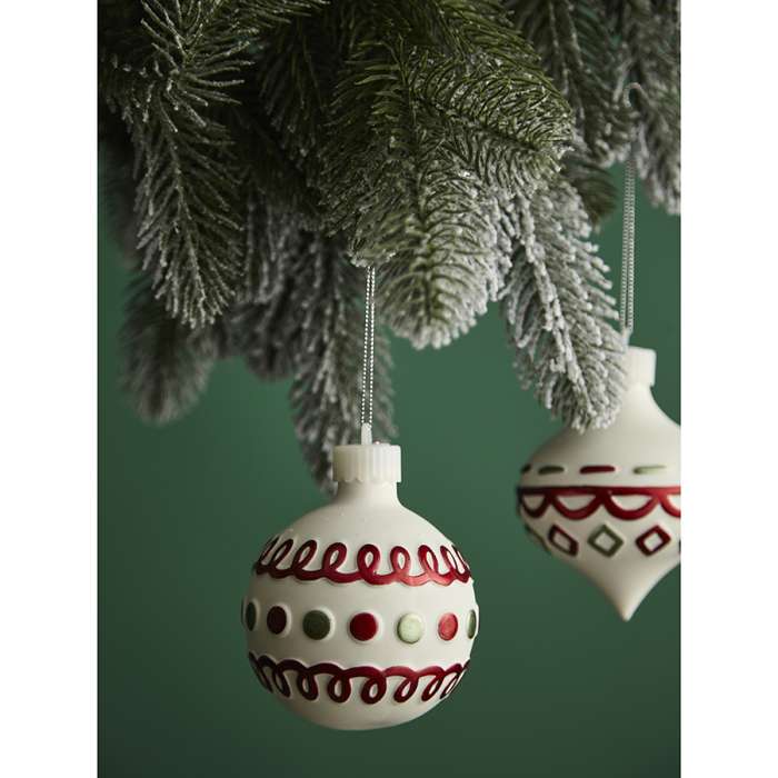 Набор ёлочных украшений с подсветкой festive embroidery из коллекции new year essential, 4 шт. Tkano TK24-NY_DEC0023