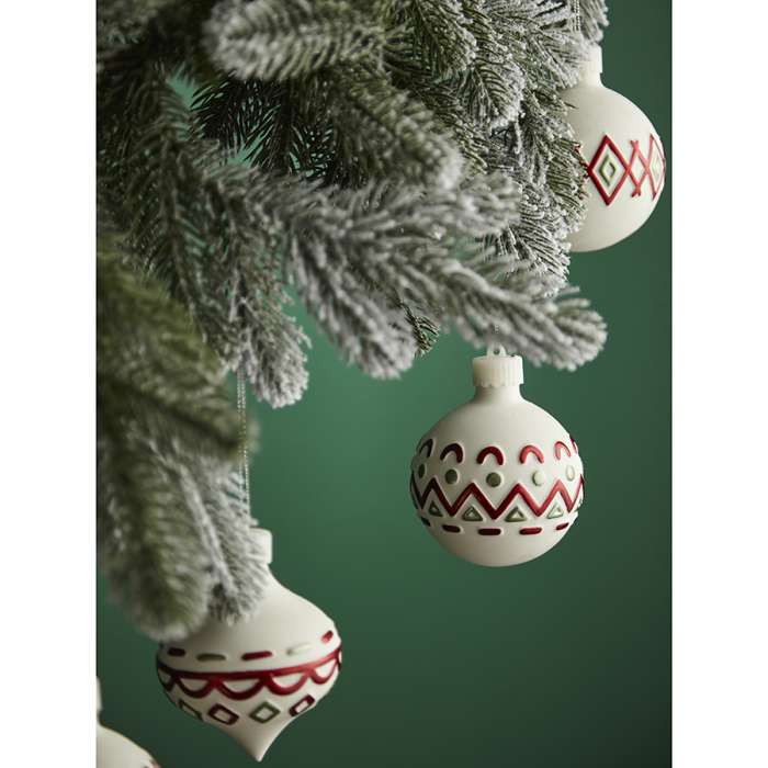 Набор ёлочных украшений с подсветкой festive embroidery из коллекции new year essential, 4 шт. Tkano TK24-NY_DEC0023