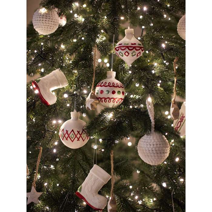 Набор ёлочных украшений с подсветкой festive embroidery из коллекции new year essential, 4 шт. Tkano TK24-NY_DEC0023