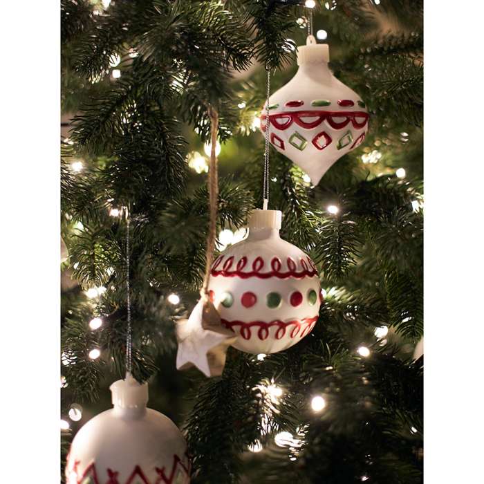 Набор ёлочных украшений с подсветкой festive embroidery из коллекции new year essential, 4 шт. Tkano TK24-NY_DEC0023