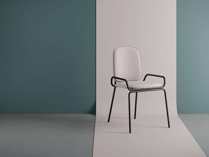 Стул ror, double frame, велюр, черный/розовый LATITUDE RORCH2FRBKVLRPK