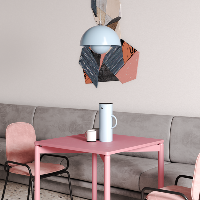 Стул ror, double frame, велюр, черный/розовый LATITUDE RORCH2FRBKVLRPK