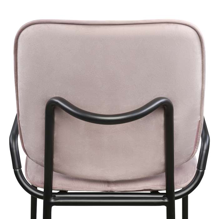 Стул ror, double frame, велюр, черный/розовый LATITUDE RORCH2FRBKVLRPK