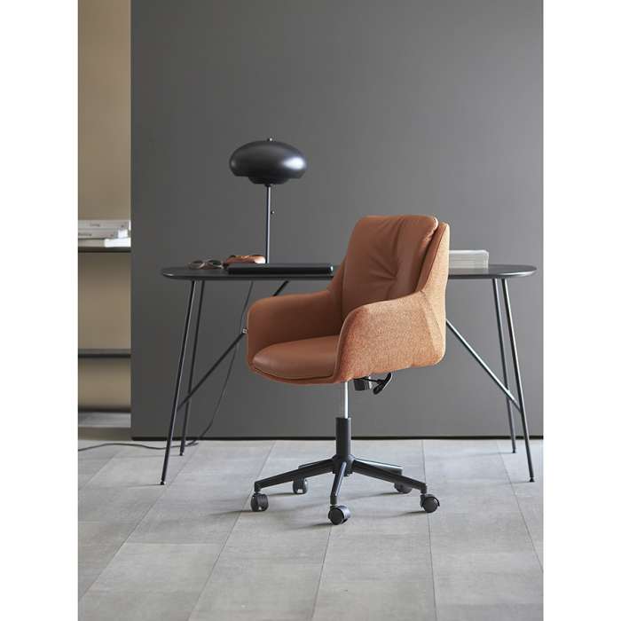 Стул на колесиках allar, экокожа, рогожка, коричневый Bergenson Bjorn BB0000704