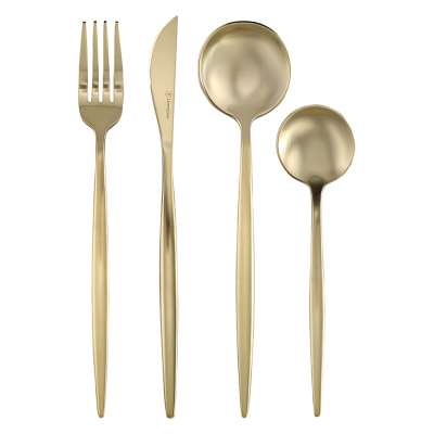 Набор столовых приборов globe, золотистые матовые, 16 пред. Liberty Jones LJ0000384