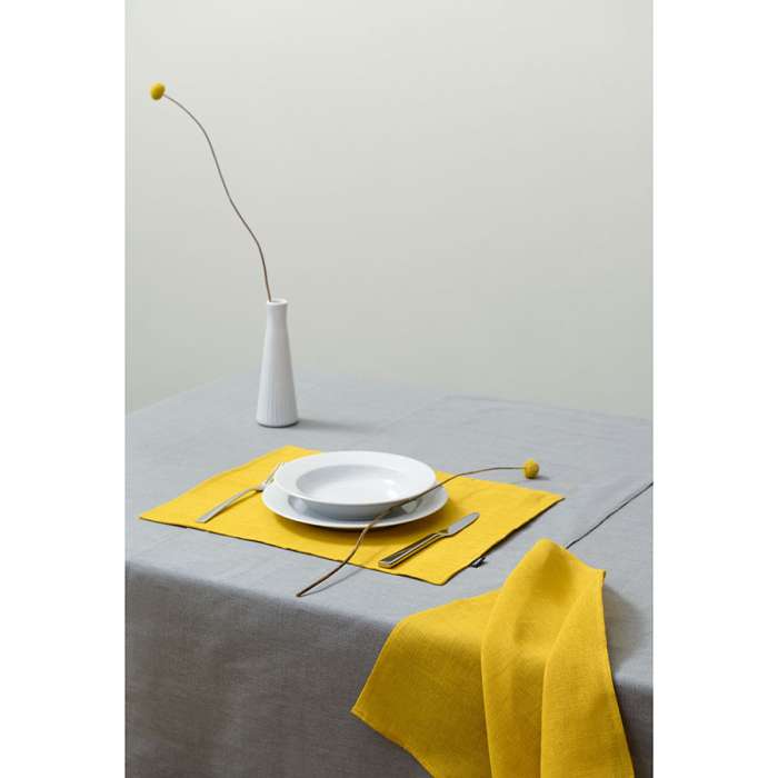 Скатерть из стираного льна серого цвета из коллекции essential, 170х170 см Tkano TK22-TC0002