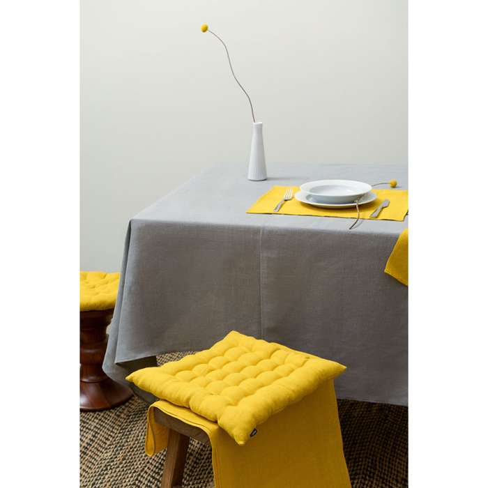 Скатерть из стираного льна серого цвета из коллекции essential, 170х170 см Tkano TK22-TC0002