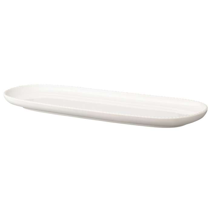 Овальное блюдо белого цвета из коллекции kitchen spirit Tkano TK22-TW_OVP0001