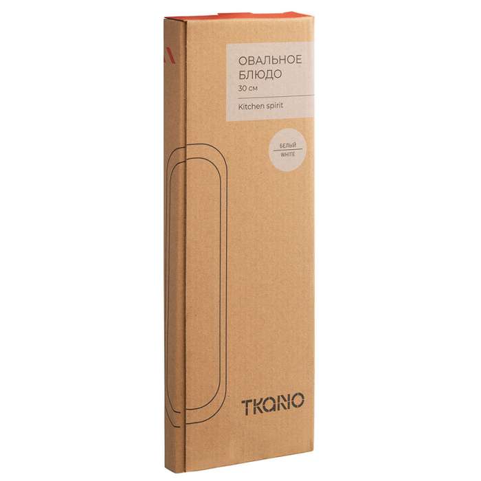 Овальное блюдо белого цвета из коллекции kitchen spirit Tkano TK22-TW_OVP0001