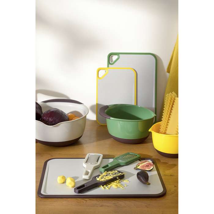 Доска разделочная из пшеничного волокна Homi, 44х30 см, светло-серая с темно-сливовым кантом SMART SOLUTIONS SS-CB-PPBL-44-30