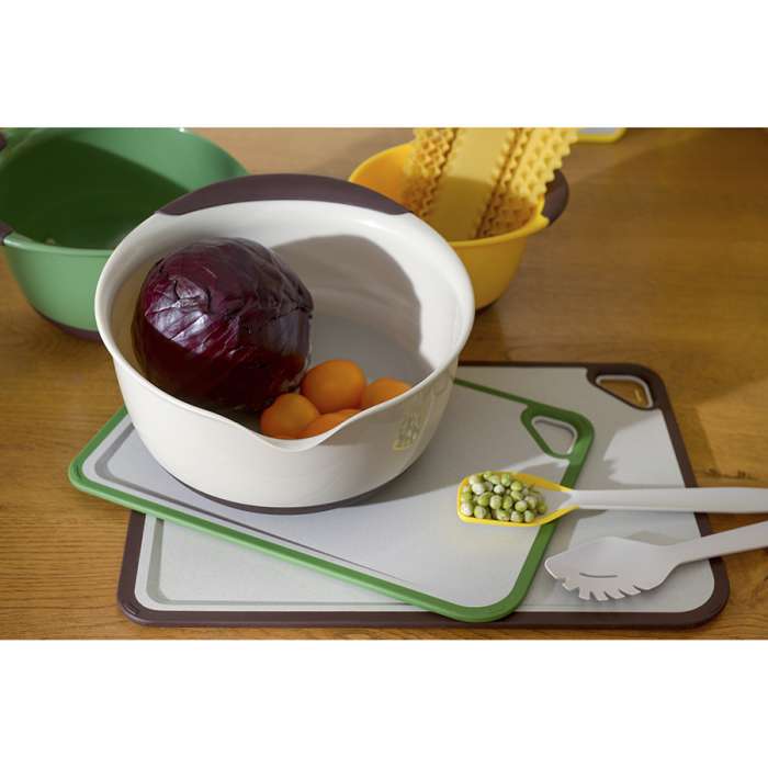 Доска разделочная из пшеничного волокна Homi, 44х30 см, светло-серая с темно-сливовым кантом SMART SOLUTIONS SS-CB-PPBL-44-30