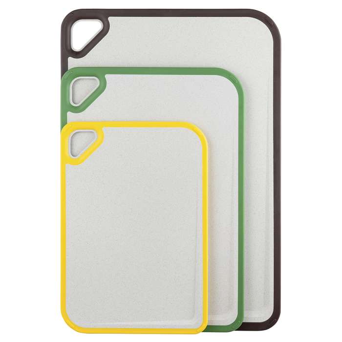 Доска разделочная из пшеничного волокна Homi, 44х30 см, светло-серая с темно-сливовым кантом SMART SOLUTIONS SS-CB-PPBL-44-30