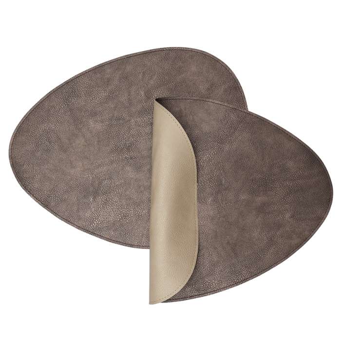 Набор из 2-х двухсторонних сервировочных салфеток drop, 33х41 см, шоколадный/бежевый Liberty Jones LJ0000467