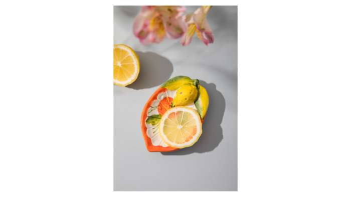 Лимонница Лимоны и апельсины 12х8 см, керамика EDELWEISS EDW-352G