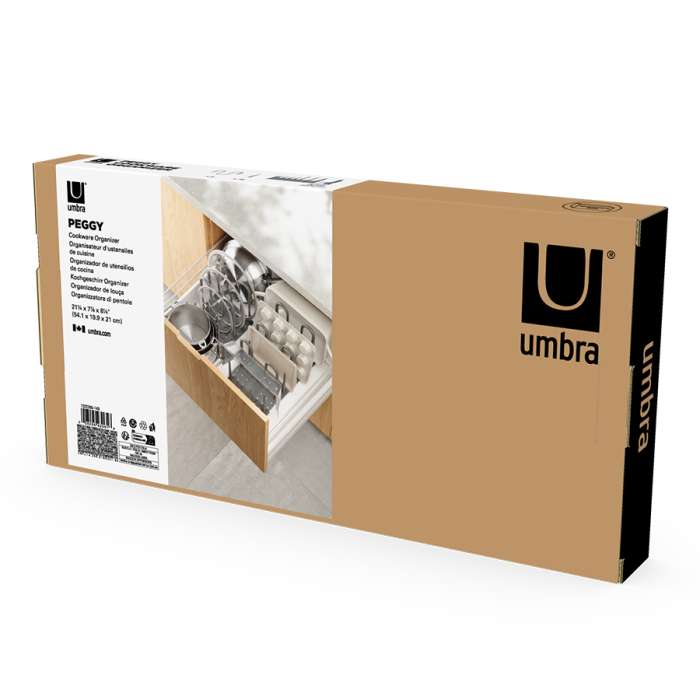Органайзер для посуды и столовых приборов peggy, 20х55 см, серый UMBRA 1022265-149