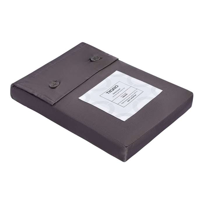 Простыня из премиального сатина темно-серого цвета из коллекции essential, 240х270 см Tkano TK24-SH0021