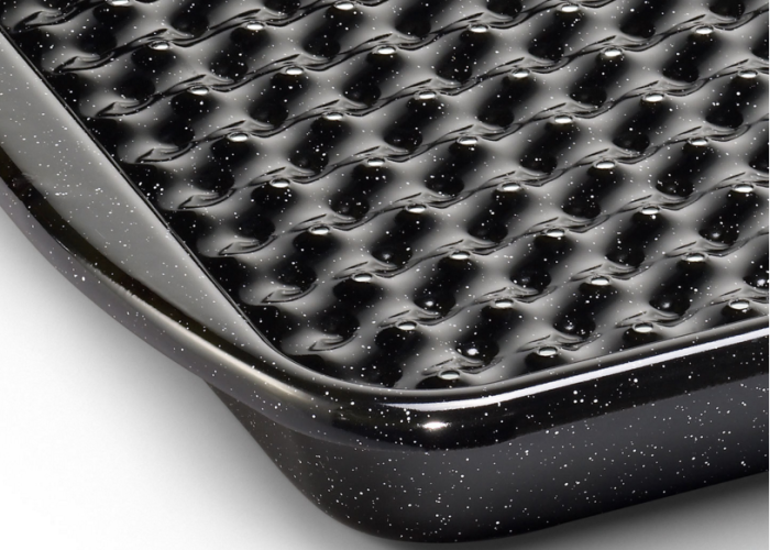 Перфорированный противень прямоугольный для гриля, мангала 42 х 33 х 4,5 см чёрный SWARZEMAILLE RIESS 0399-022